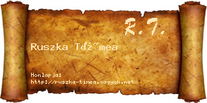 Ruszka Tímea névjegykártya